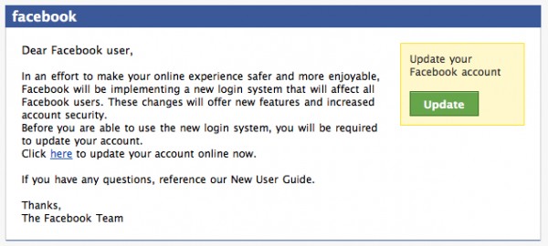 That Facebook account verification email in your inbox is a scam